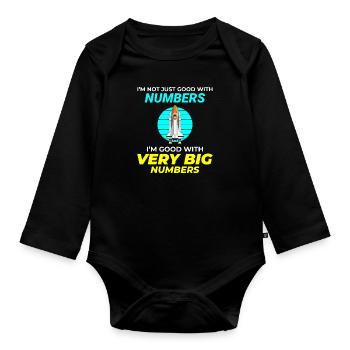 Luft- und Raumfahrtingenieur Raumfahrtraketenwissenschaftler - Baby Bio-Langarm-Body - Schwarz - Vorne