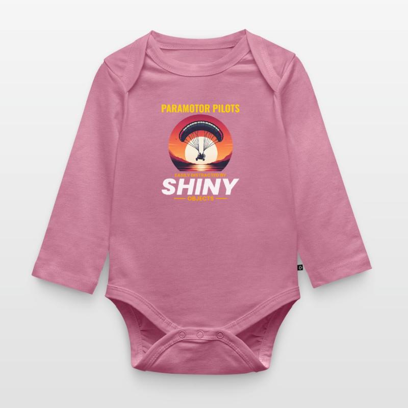 Paramotor Pilot Paramotoring Powered Paraglider Organic Longsleeve Baby Bodysuit