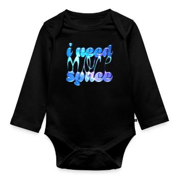 besoin de plus d’espace - Body Bébé bio manches longues - noir - Devant