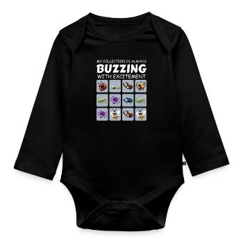 Insect Collector Entomology Entomologist Bug Lover - Organic Longsleeve Baby Bodysuit - black - Front