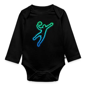 Padel Tennis Padel Tennis Kids Men Padel - Organic Longsleeve Baby Bodysuit - black - Front
