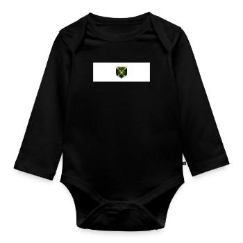 Jamaïque Jamaïque Rasta Raggea Drapeau Rastafari - Body Bébé bio manches longues - noir - Devant