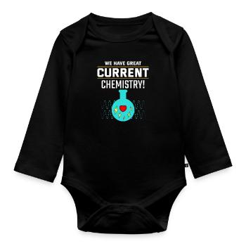 Elektriker Valentine: Großartige aktuelle Chemie - Baby Bio-Langarm-Body - Schwarz - Vorne