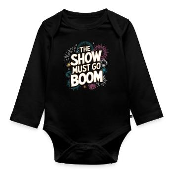 Pyrotechniker Feuerwerk Pyrotechnik - Baby Bio-Langarm-Body - Schwarz - Vorne