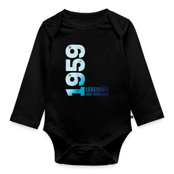Limited Edition November 1959 Legendary Since - Organic Longsleeve Baby Bodysuit - black - Front