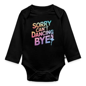 Tanzen Tänzer Tanzen - Baby Bio-Langarm-Body - Schwarz - Vorne