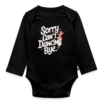 Tanzen Tänzer Tanzen - Baby Bio-Langarm-Body - Schwarz - Vorne