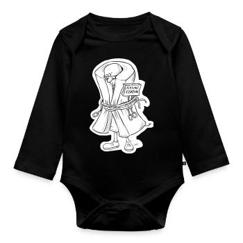 Climber Crash Pad - Organic Longsleeve Baby Bodysuit - black - Front