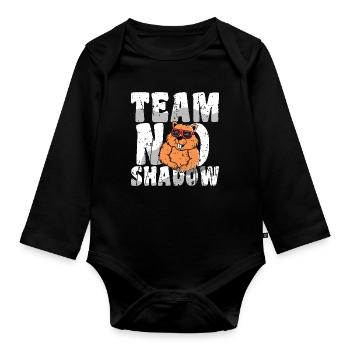 Murmeltiertag Team No Shadow Style - Baby Bio-Langarm-Body - Schwarz - Vorne