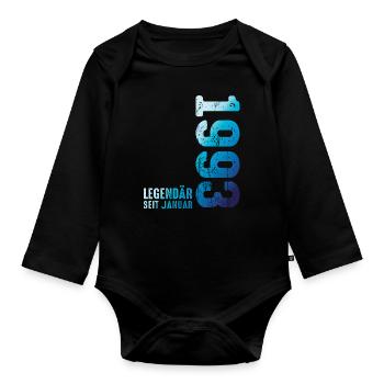 Edition Limitée Janvier 1993 Légendaire depuis Janvier - Body Bébé bio manches longues - noir - Devant