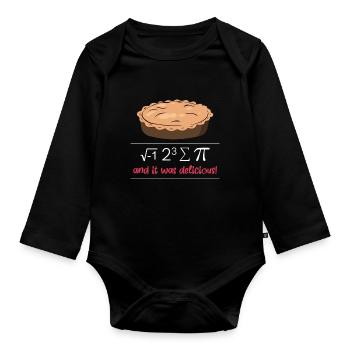 Pi Day Math Lover Formule Yummy - Body Bébé bio manches longues - noir - Devant