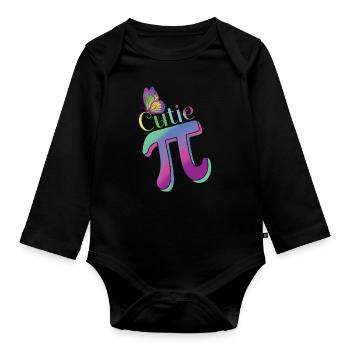 Joli signe Pi pour les fans de Pi Tag - Body Bébé bio manches longues - noir - Devant