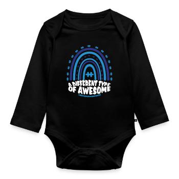 Autism - A Different Type Of Awesome - Organic Longsleeve Baby Bodysuit - black - Front