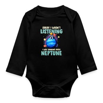 Neptune - Organic Longsleeve Baby Bodysuit - black - Front