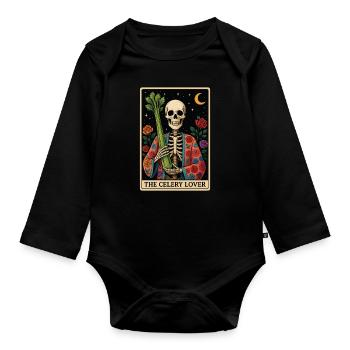 Sellery Tarot - Baby Bio-Langarm-Body - Schwarz - Vorne