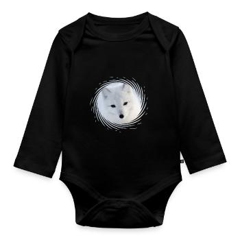Polarfuchs - Baby Bio-Langarm-Body - Schwarz - Vorne