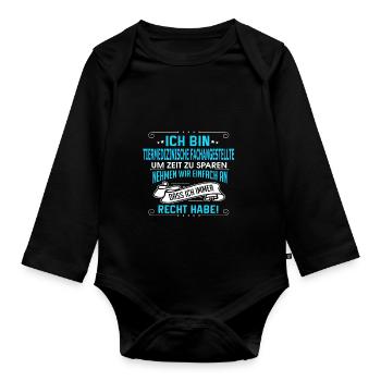 TIERMEDIZINISCHE FACHANGESTELLTE - Baby Bio-Langarm-Body - Schwarz - Vorne