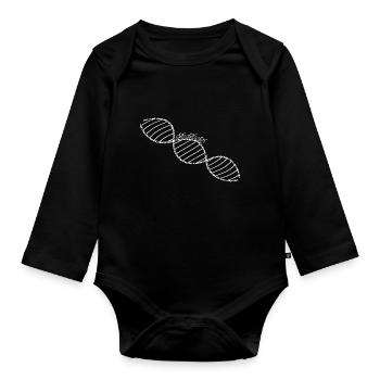 DNA fahrrad weiß - Baby Bio-Langarm-Body - Schwarz - Vorne