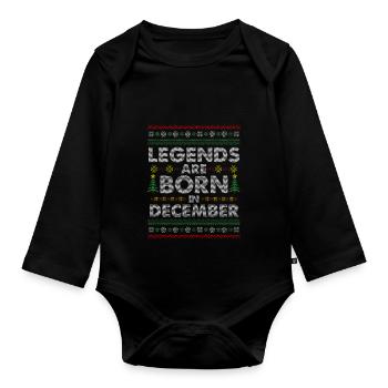 Laid de Noël / Legends / cadeaux - Body Bébé bio manches longues - noir - Devant