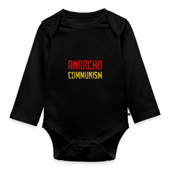 Anarcho Communism - Organic Longsleeve Baby Bodysuit - black - Front