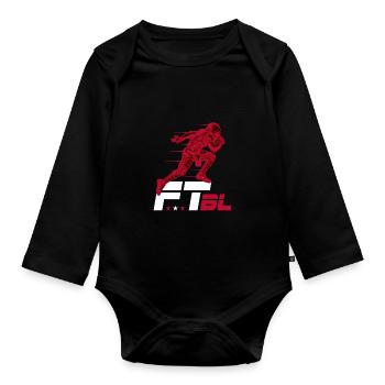 American Football Touchdown Geschenk Geburtstag - Baby Bio-Langarm-Body - Schwarz - Vorne
