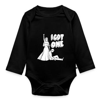 Hen party JGA - Organic Longsleeve Baby Bodysuit - black - Front