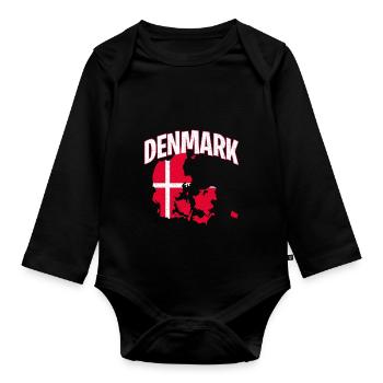 Danemark Danemark - Body Bébé bio manches longues - noir - Devant