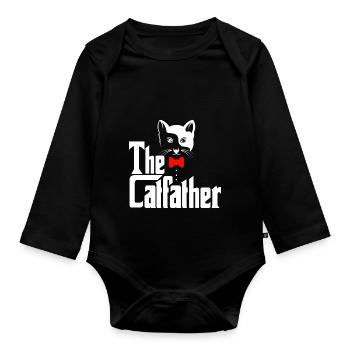 La chemise de chats Catfather - Body Bébé bio manches longues - noir - Devant