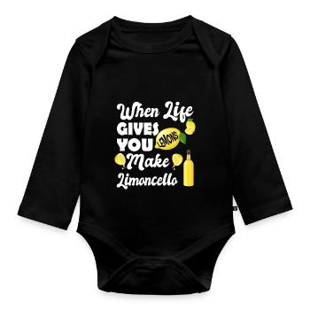 Si la vie vous donne des citrons, faites Limoncello - Body Bébé bio manches longues - noir - Devant