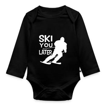 Ski You Later Apres Ski skieur - Body Bébé bio manches longues - noir - Devant