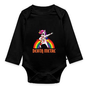 Death metal - Body Bébé bio manches longues - noir - Devant