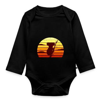 Koala bear - Organic Longsleeve Baby Bodysuit - black - Front
