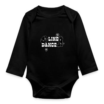 T-shirt cadeau Line Dancer - Line Dancer - Body Bébé bio manches longues - noir - Devant