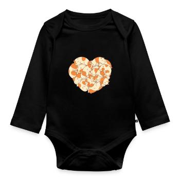Cochon d'inde fan fille famille sommeil doux - Body Bébé bio manches longues - noir - Devant