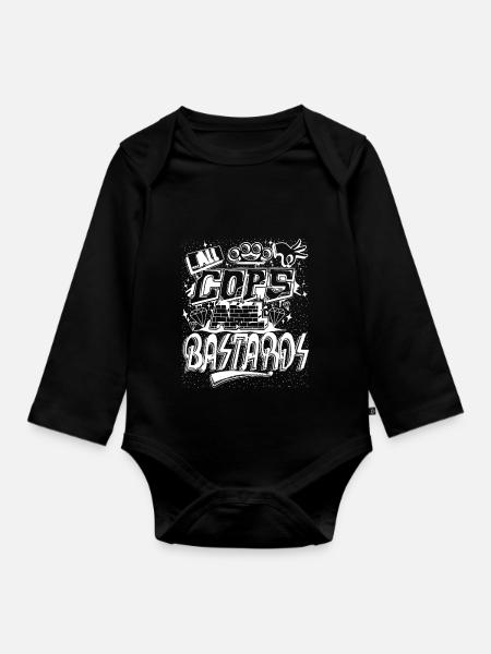 Alle Cops sind Bastarde - Baby Bio-Langarm-Body - Schwarz