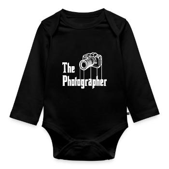 Photographe Photo Photographer Photographie - Body Bébé bio manches longues - noir - Devant
