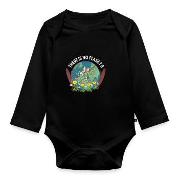 no planet b - Baby Bio-Langarm-Body - Schwarz - Vorne