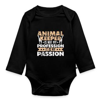 Animal de la passion - Body Bébé bio manches longues - noir - Devant