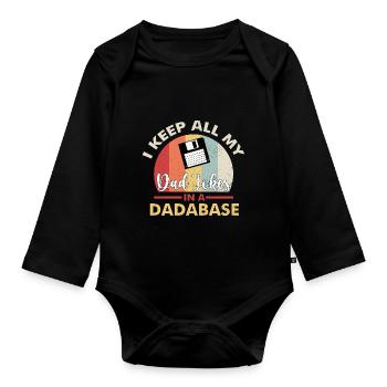 Dad Daddy Father Mechanic - Baby Bio-Langarm-Body - Schwarz - Vorne