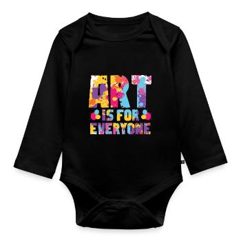 Poison for every aesthete - Organic Longsleeve Baby Bodysuit - black - Front