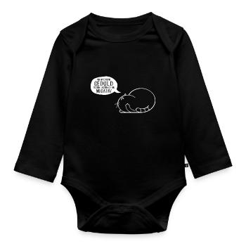 Ich habe meine Geduld testen lassen bin negativ - Baby Bio-Langarm-Body - Schwarz - Vorne