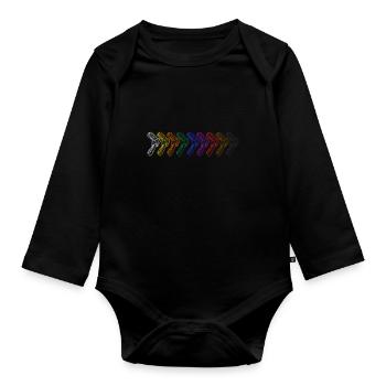 Karate Belt Japanese Martial Arts Martial Arts Martial Arts - Organic Longsleeve Baby Bodysuit - black - Front