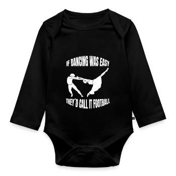 Tanzen Sport Hobby Tänzer Geschenk Tanzsport - Baby Bio-Langarm-Body - Schwarz - Vorne