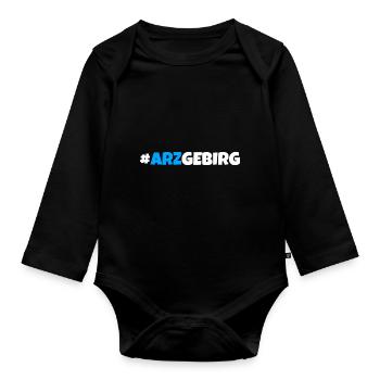 Arzgebirg mei Haamit - Baby Bio-Langarm-Body - Schwarz - Vorne