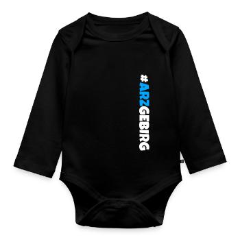 Arzgebirg mei Haamit - Baby Bio-Langarm-Body - Schwarz - Vorne