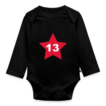 Lula 2022 - Lula Presidente 22 - Lula 13 Brasil - Organic Longsleeve Baby Bodysuit - black - Front
