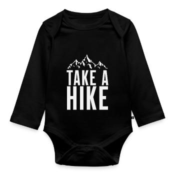 Take A Hike - Baby Bio-Langarm-Body - Schwarz - Vorne