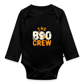 The Boo Crew Passendes Halloween-Pärchen Hexe - Baby Bio-Langarm-Body - Schwarz - Vorne