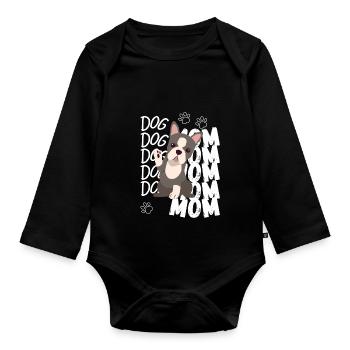 Dogmom - Body Bébé bio manches longues - noir - Devant