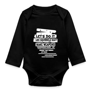 charpentier citations tshirts humour john carpenter - Body Bébé bio manches longues - noir - Devant